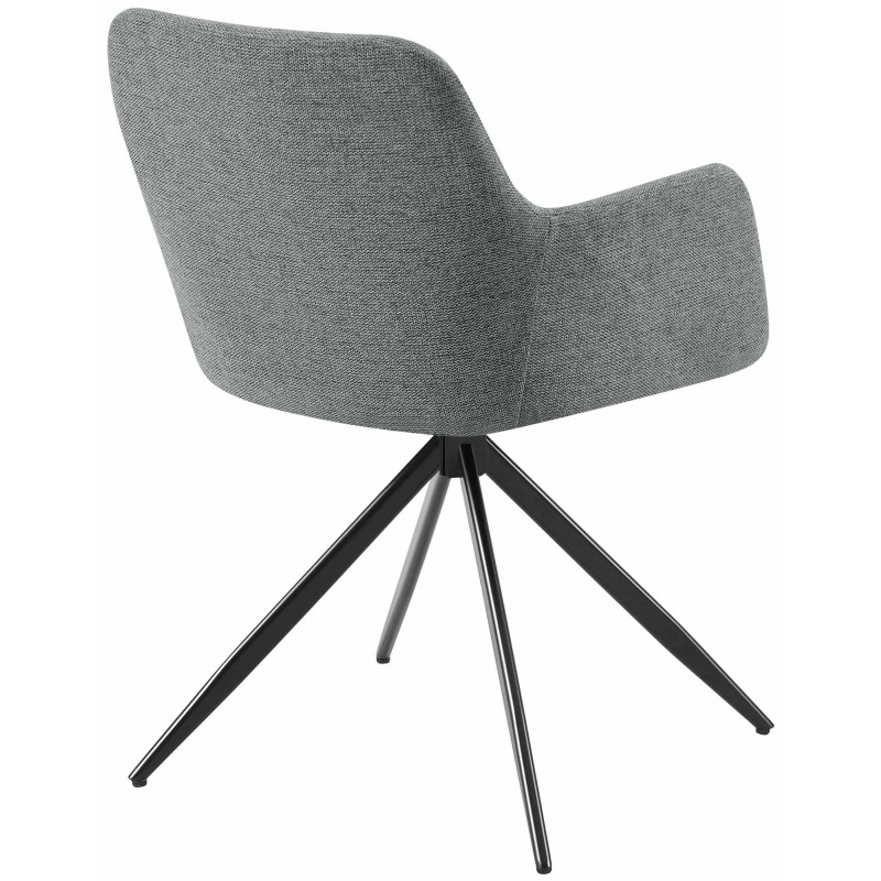 Chaise de salle à manger en tissu Olema gris