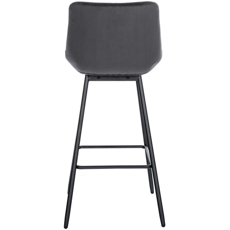 Tabouret de bar Weston en velours gris foncé