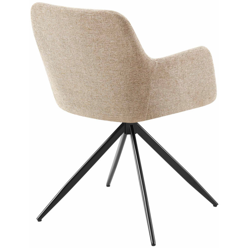 Chaise de salle à manger en tissu Olema taupe