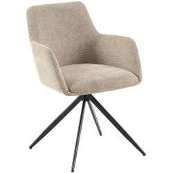 Chaise de salle à manger en tissu Olema taupe