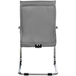 Silla de visita Hobart Gris,Simil cuero