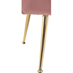 Chaise Rosita velours rose