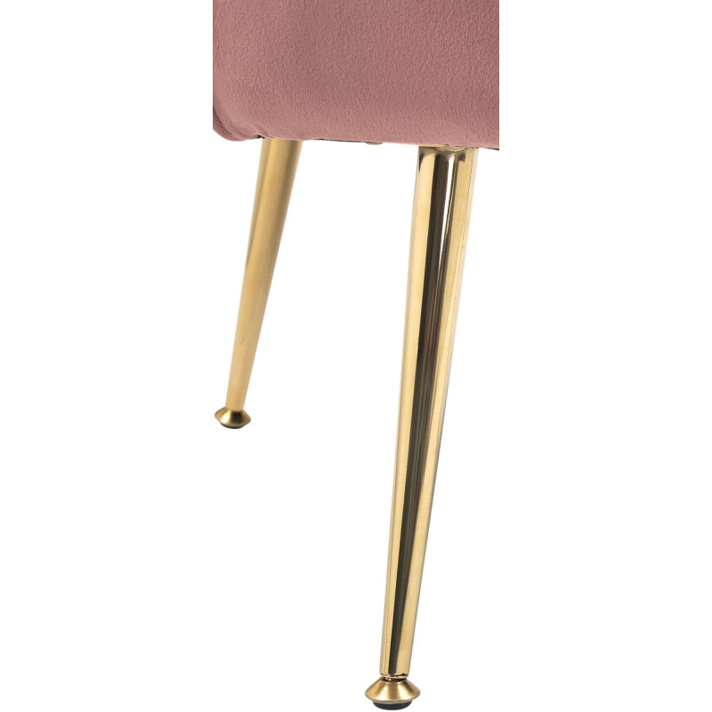 Chaise Rosita velours rose