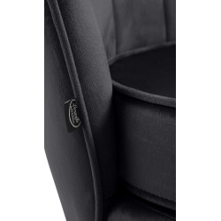 Chaise Rosita velours noir