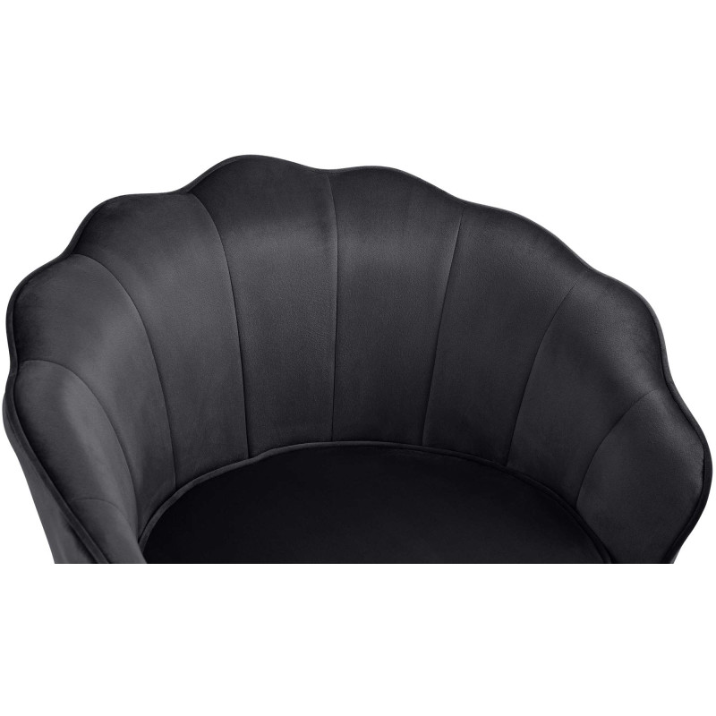 Chaise Rosita velours noir