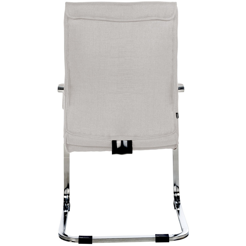 Chaise visiteur Hobart en tissu gris