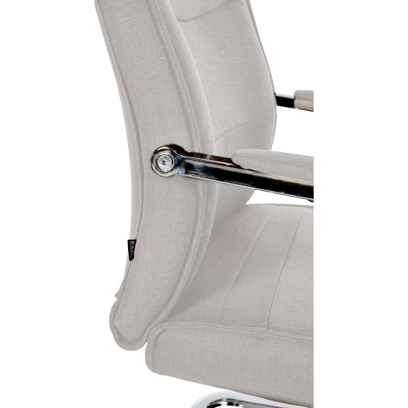 Chaise visiteur Hobart en tissu gris