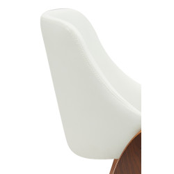 Chaise de salle à manger Vangale simili cuir noyer/blanc