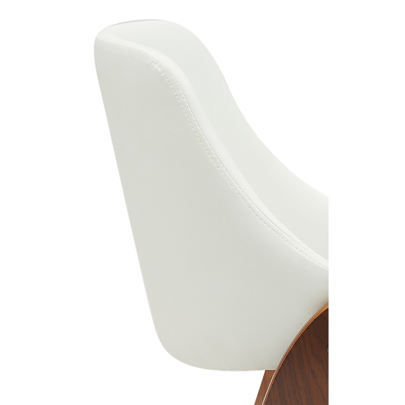 Chaise de salle à manger Vangale simili cuir noyer/blanc