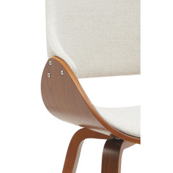 Chaise de salle à manger tissu Vangale noix/crème
