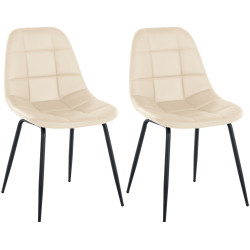 Lot de 2 chaises Tom simili...