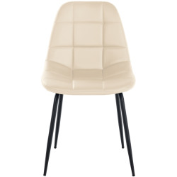 Lot de 2 chaises Tom simili cuir crème
