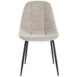 Lot de 2 chaises Tom en tissu crème
