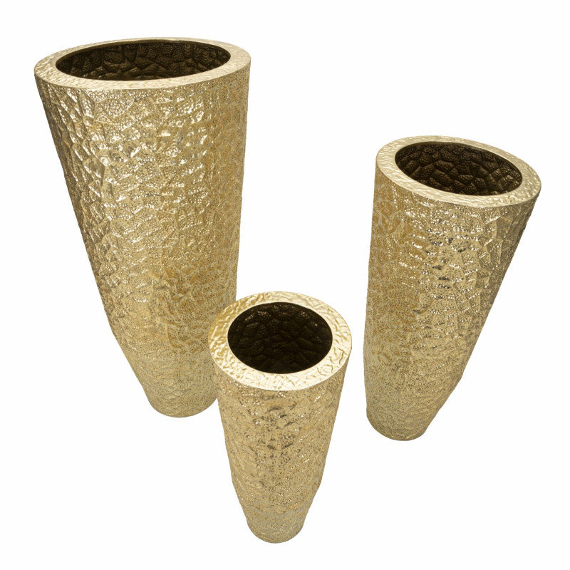 PORTE-VASE GLASY SET 3 PCS CM Ø 50,8X114,9-40X92,7-29,8X70,5