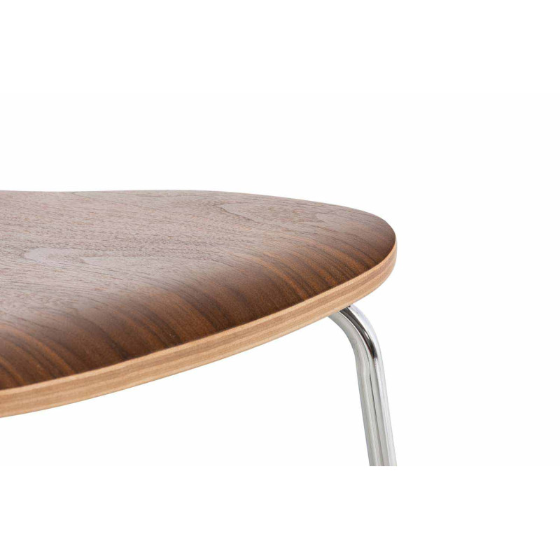 Ensemble de 2 chaises visiteurs Aaron en noyer