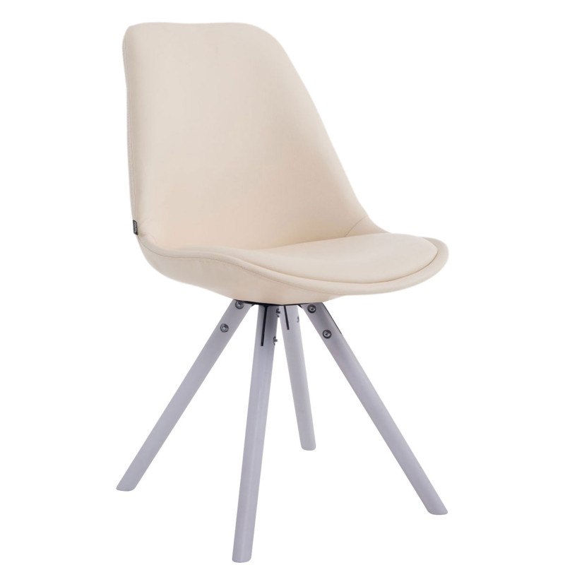 Silla de Comedor Laval Rund Blanco,Crema