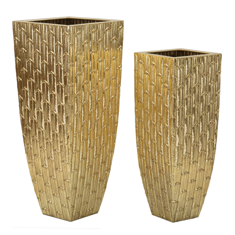 LOT DE 2 SUPPORTS DE VASE GLISS CM 40X40X99-32X32X84