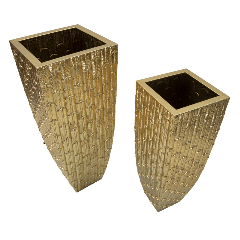 LOT DE 2 SUPPORTS DE VASE GLISS CM 40X40X99-32X32X84