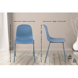 Chaise Hardin bleu
