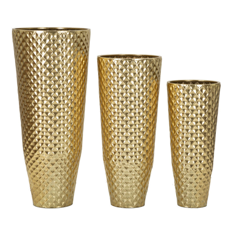 ENSEMBLE DE 3 PORTE-VASE GLOTTY CM Ø 48X110-40X93-33X77