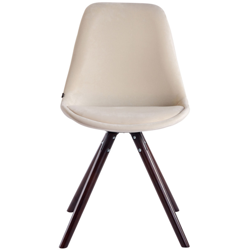 Sedia Toulouse in velluto crema,cappuccino