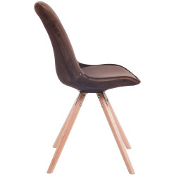 Sedia Toulouse in velluto marrone,natura