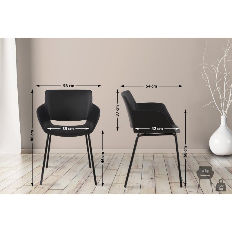 Chaise Alpena noir