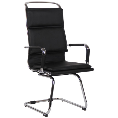 Fauteuil visiteur Bedford, similicuir noir