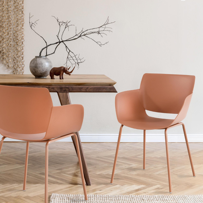 Chaise Alpena terre cuite