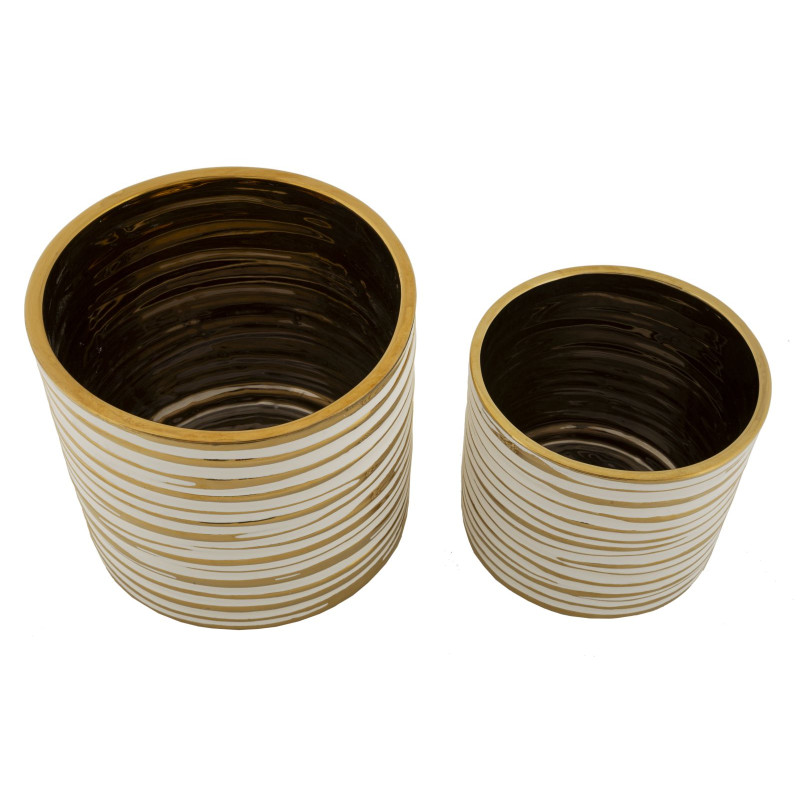 PORTE-VASE BLOM SET 2 PIÈCES CM Ø 23X22-18X17,5