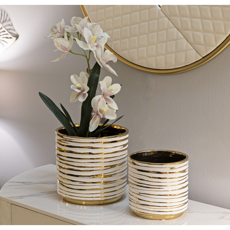 PORTE-VASE BLOM SET 2 PIÈCES CM Ø 23X22-18X17,5