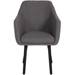 Silla De Salón Utrecht En Tela Gris oscuro,Negro