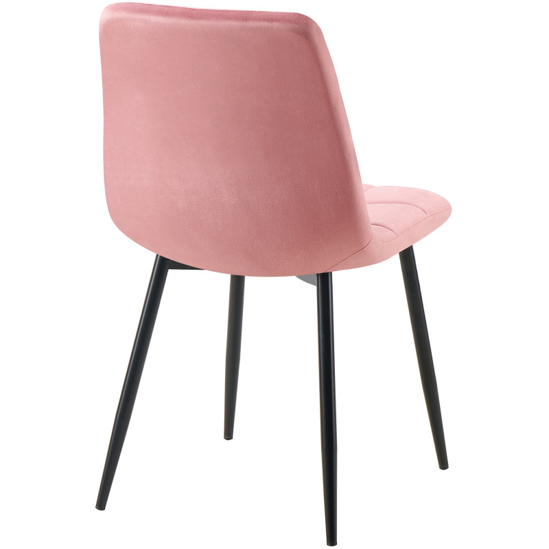 Lot de 4 chaises de salle à manger Antibes rose