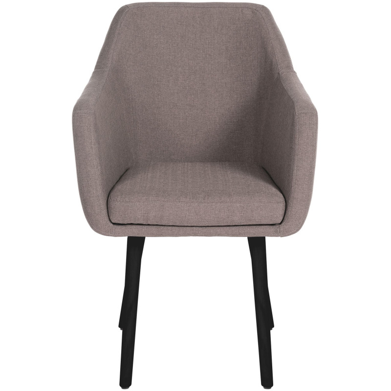 Chaise visiteur Utrecht tissu noir taupe