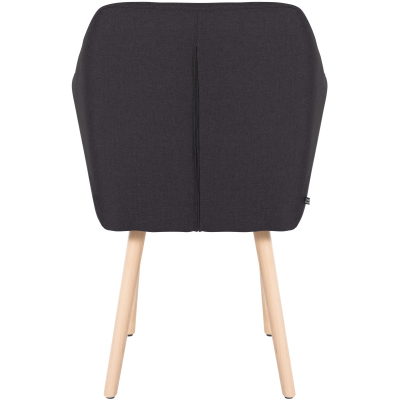 Chaise visiteur Utrecht en tissu Natura noir