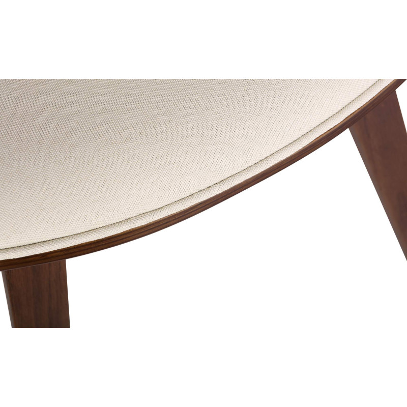 Chaise de salle à manger Foley tissu chêne crème