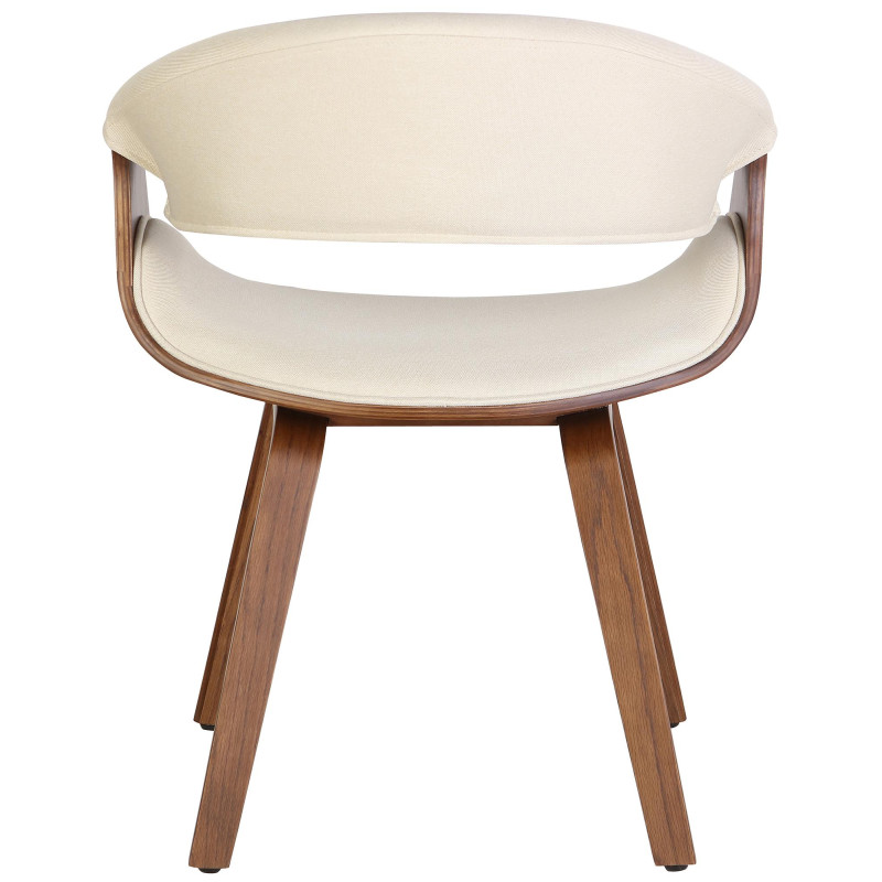 Chaise de salle à manger Foley tissu chêne crème
