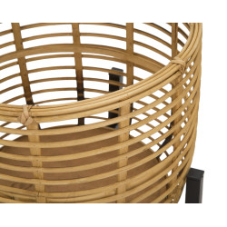 LOT DE 2 PORTE-VASE EN ROTIN CM Ø 41X47-33X39