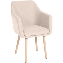 Silla De Salón Utrecht En Tela Beige,Natural