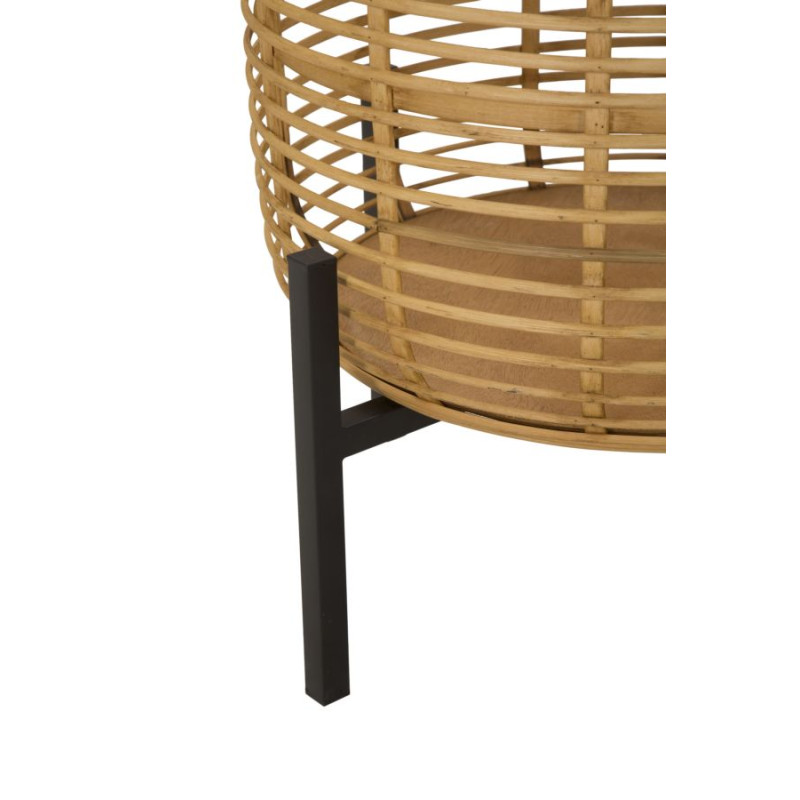 LOT DE 2 PORTE-VASE EN ROTIN CM Ø 41X47-33X39