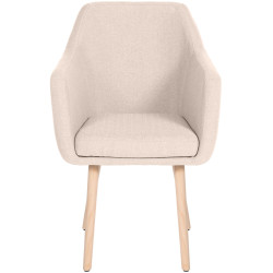Chaise visiteur Utrecht, tissu beige naturel