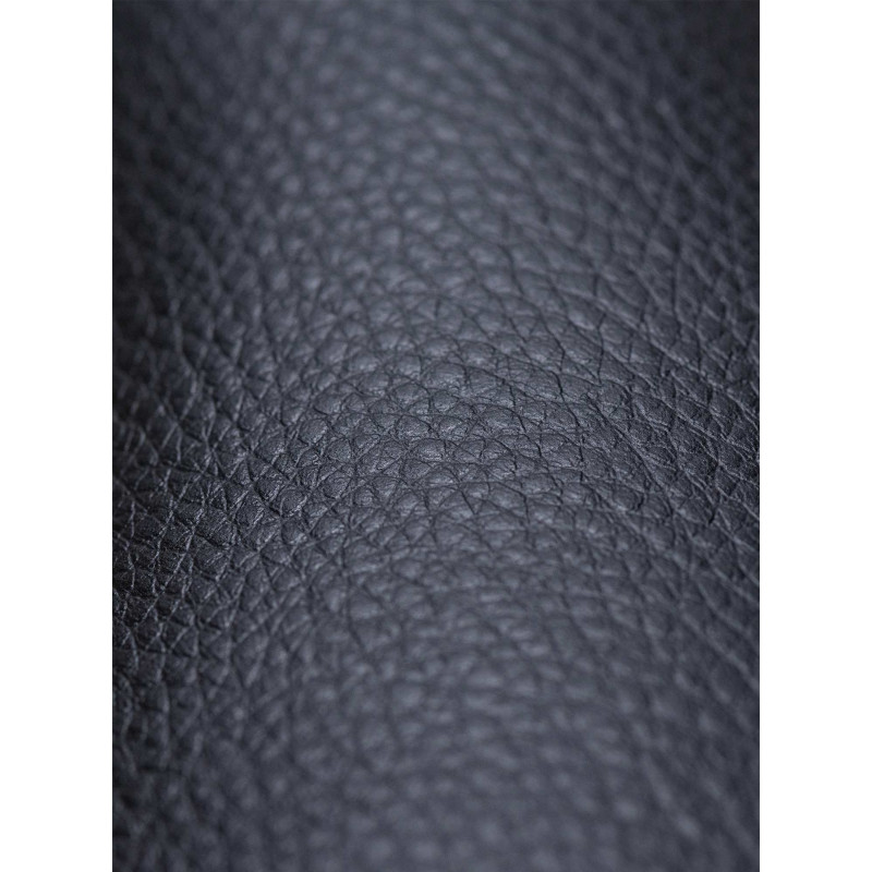 Tabouret de bar Foley simili cuir chêne noir