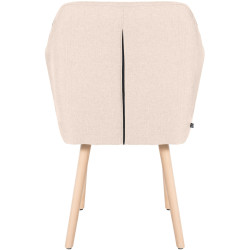 Chaise visiteur Utrecht, tissu beige naturel