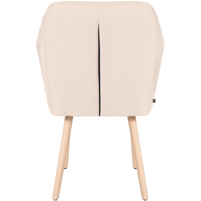 Chaise visiteur Utrecht, tissu beige naturel