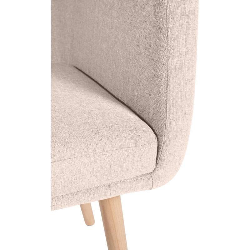 Chaise visiteur Utrecht, tissu beige naturel