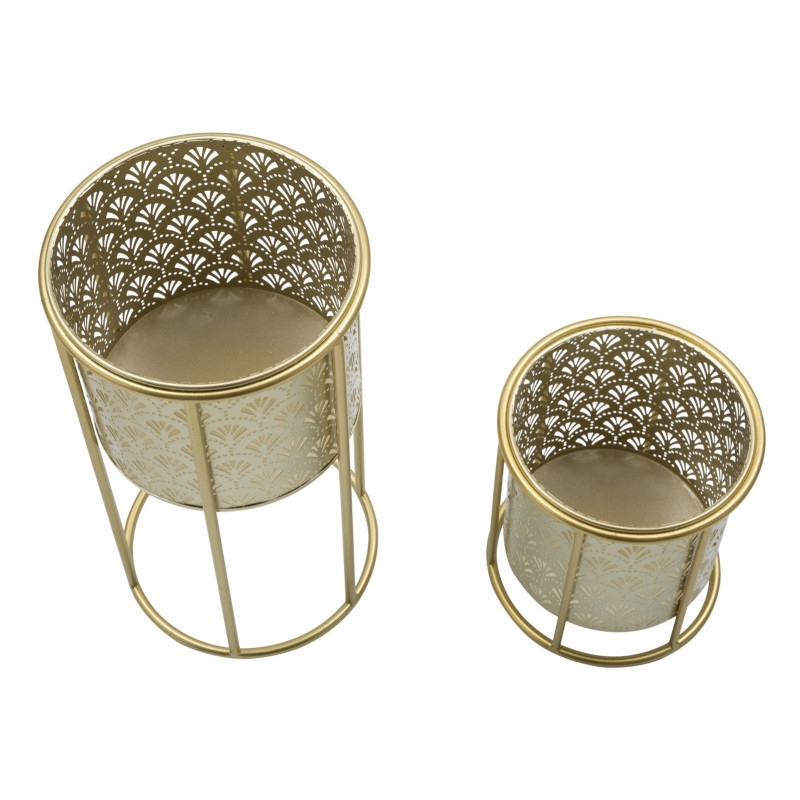 PORTE-VASE GOLVY SET 2 PIÈCES -A- CM Ø 21X40-19X22