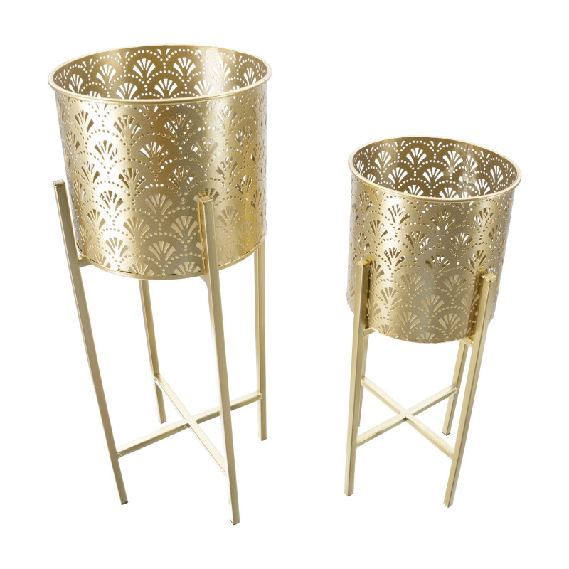PORTE-VASE GOLVY LOT DE 2 -B- CM Ø 21X52-19X42