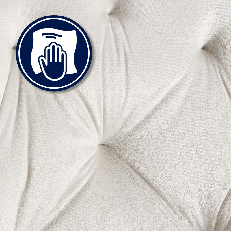 Silla para salón Cassis en terciopelo Terciopelo,Gris claro