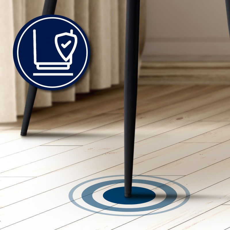 Silla para salón Cassis en terciopelo Terciopelo,Azul