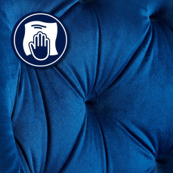 Silla para salón Cassis en terciopelo Terciopelo,Azul